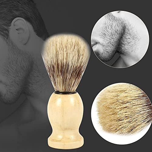 Men Shaving Brush with Hard Wood Handle Shaving Tools for Home Travel Beard Removal