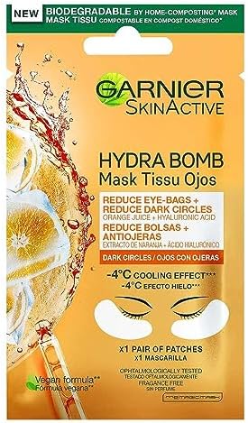 Garnier Skin Naturals Moisture Bomb Eye tissue mask with orange juice and hyaluronic acid 6g