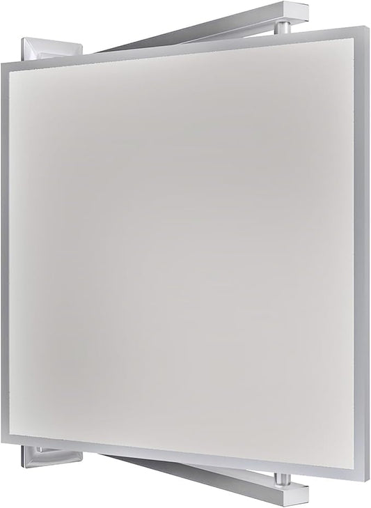 Brixwell PNV11CH 11" W x 11" H Pivot-N-Vue Double Hinged Mirror Square Polished Chrome