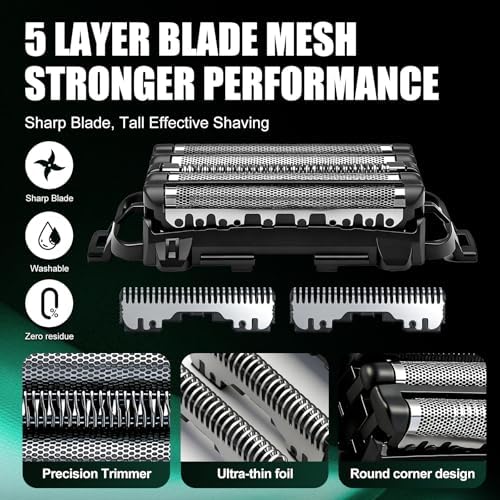 Replacement Inner Blades & Outer Foils WES9032P Compatible with Panasonic ARC5 shavers ES-LV97-K, ES-LV67-K, ES-LV95-S, ES-LV65-S (2pack)