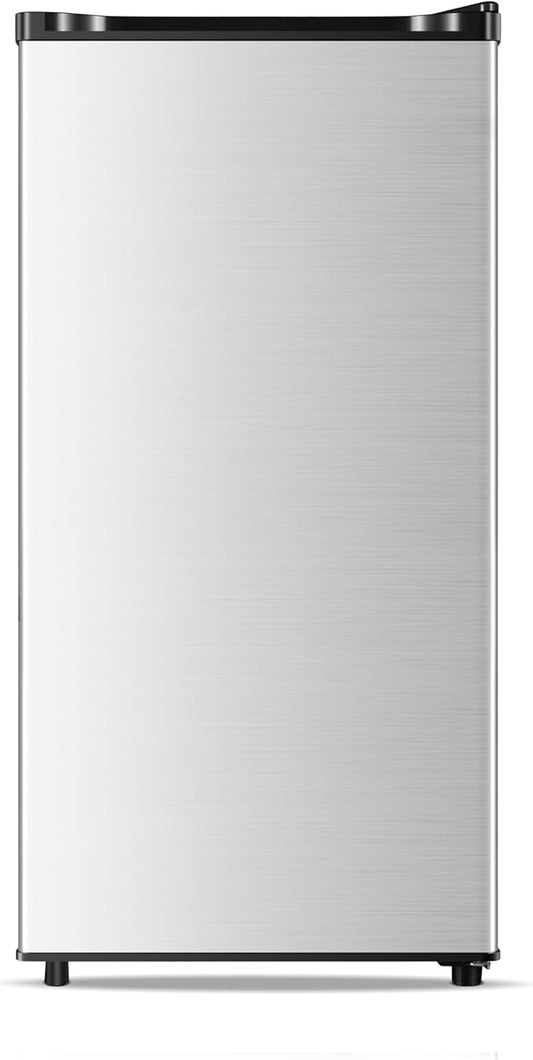 3.1 Cu.Ft Mini Fridge with Freezer, Single Door Mini Refrigerator, 7 Settings Temperature Adjustable, Compact Refrigerator for Apartment,Dorm, Office, Bedroom