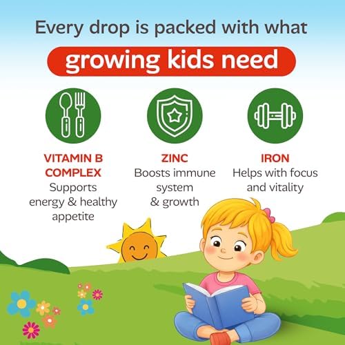 Appetite Booster for Kids & Adults | Liquid multivitamin Syrup with B Complex & Zinc | Daily Weight gain Supplement for Energy & Vitality | Appetite Stimulant | Easy-to-Take Liquid | 2-Pack