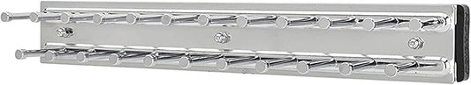 Rev-A-Shelf Pull Out 12" Side Mount Extending Closet Tie & Belt Organization Storage Rack Holder for Up to 23 Ties, Chrome, TRC-12CR
