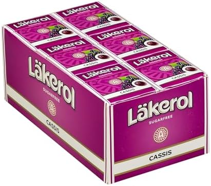 Lakerol Cassis (black Currant) Sugar Free Pastilles, .8 Ounce (Pack of 24)