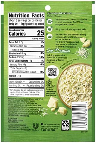 Knorr Sauce Mix Alfredo Sauce Creamy Pasta Sauce For Simple Meals and Sides No Artificial Flavors, No Added MSG 1.6 oz