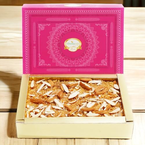 Ghasitaram Gifts Jaiccha Orange Jute Basket With Milk Cake/ Namkeen and Bites| Diwali,Holi,Rakhi,Valentine,Christmas,Birthday,Anniversary,Her,Him|