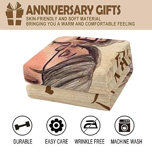 Neuturs 10 Year Anniversary Wedding Gifts for Him Her Wife Couple, 10th Anniversary Tin Gifts for Him, Blanket Gifts for 10th Anniversary,10 Years Anniversary Decorations Blanket 60"X 50"
