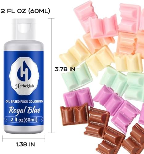 Royal Blue Oil Based Food Coloring – 2 fl oz Professional Grade Concentrated Oil Food Dye for Melting Chocolate, Candy Melts, Cake Pops, Strawberries & Baking