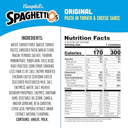 SpaghettiOs Original Canned Pasta, 15.8 oz Can (Pack of 4)