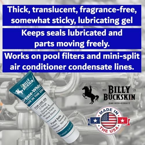 Grease-Whiz Food Grade Grease Lubricant (4oz, 4 Pack) - Food Grade Lube for Ice Cream Machine, Slushee Machine, Beer Kegs, Pools, O Rings - Lubricant for Commercial & Domestic Use by Billy Buckskin