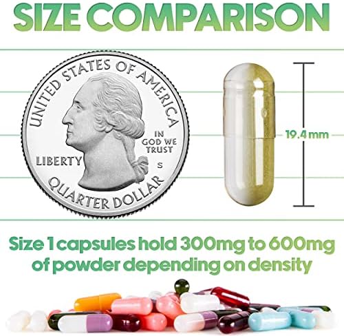 XPRS Nutra Size 1 Empty Capsules - 100 Count Clear Empty Gelatin Capsules - Empty Pill Capsules - DIY Capsule Filling - Fillable Pure Bovine Pill Gel Caps Pills for Do-It-Yourself Supplements