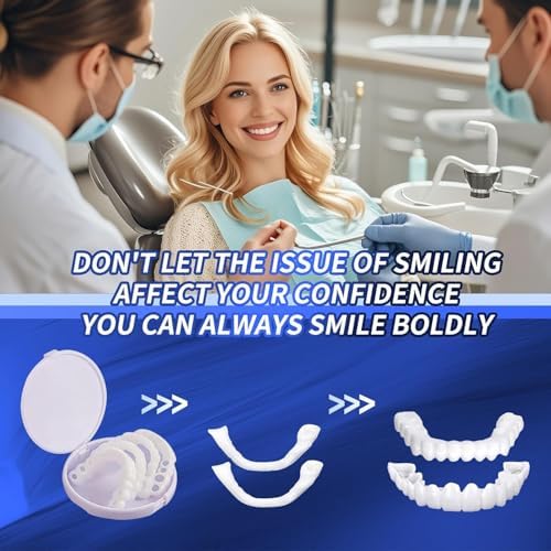Temporary Veneers Kit for Women and Men, Tooth Replacement Kit, Nature and Comfortable (1 Count (Pack of 1), Unflavored)-AK01