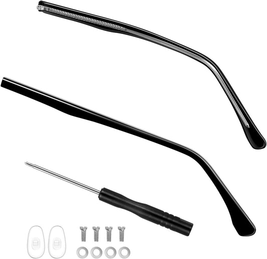 STOBOK Universal Glasses Replacement Arms Eyeglass Repair Temples Metal Eyewear Legs Comfortable Fit for Sunglasses Reading Glasses 5.43In Pair