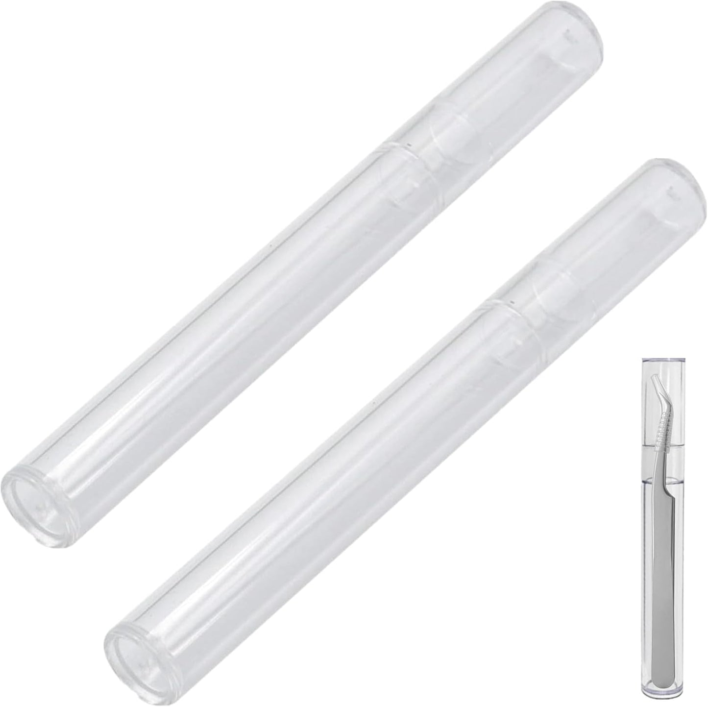 2 Packs Professional Tweezers Storage Case, Tweezers Organizer Eyelash Extension Tools Travel Small Box for Clip Manicure Tool