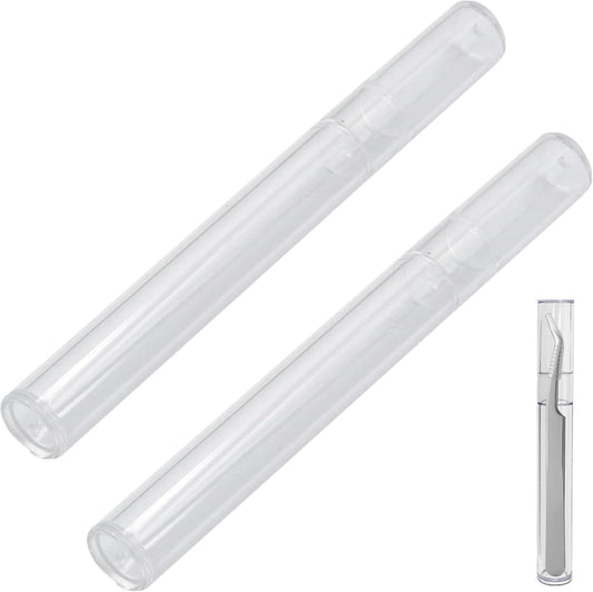 2 Packs Professional Tweezers Storage Case, Tweezers Organizer Eyelash Extension Tools Travel Small Box for Clip Manicure Tool
