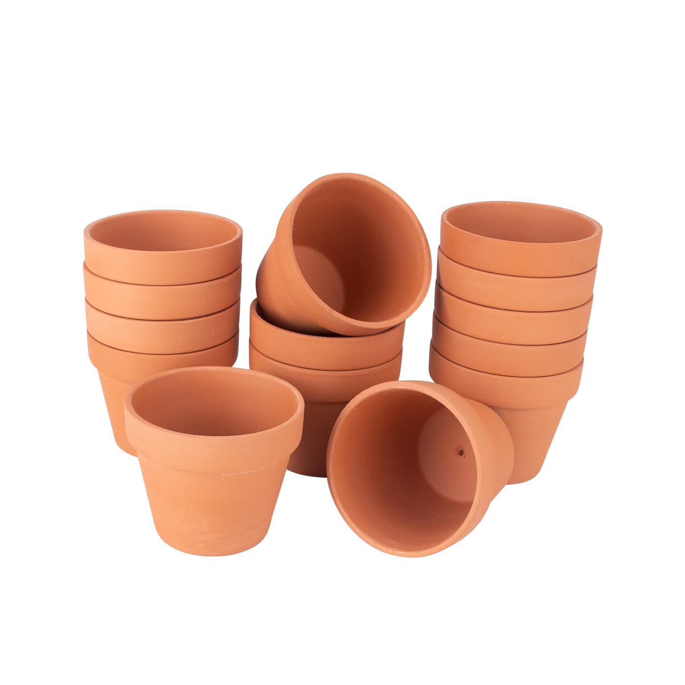 BLQH [26 Pack] 4" Planter Nursery Pots Terracotta Pot Clay Ceramic Pottery Cactus Flower Pots Succulent Plants Garden Pot (4"")"