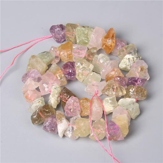 10-13mm Natural Irregular Freeform Raw Mixed Quartz Stone Nugget Beads Reiki Crystal Healing Minerals Quartz Bead DIY Jewelry Making