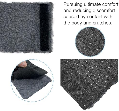 Plush Memory‑Foam Crutch Underarm Pad & Hand‑Grip Covers – Universal Fit, Breathable Moisture‑Wicking, Machine‑Washable Cushion for Crutches, Pain Relief & Chafing Protection(Pink Leopard Print)