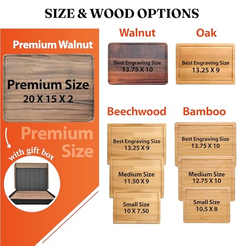 Wedding Gifts for Couples, Personalized Cutting Boards, 2025 Couple Gifts for Engagement, Housewarming, Anniversary, Halloween, Thanksgiving and Christmas, Custom Cutting Boards Presents to New Home