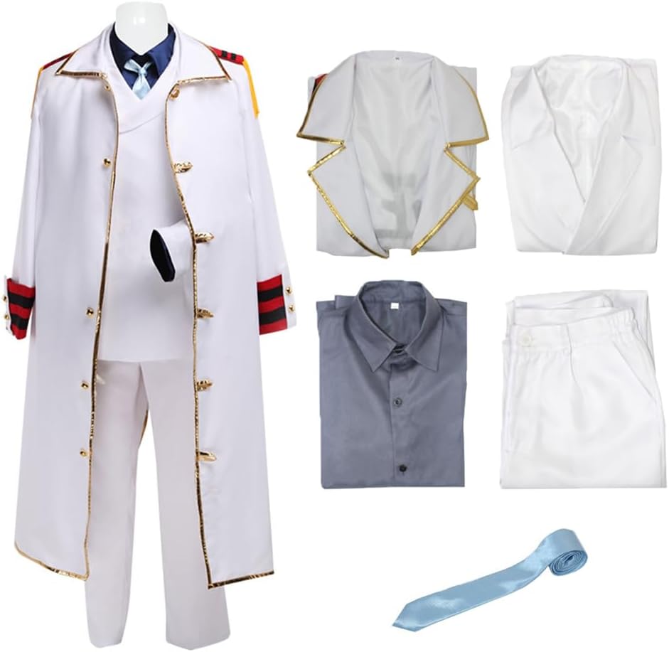 Men Garp Costume Garp White Uniform Adult Outfit Halloween Suit
