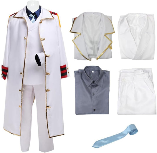 Men Garp Costume Garp White Uniform Adult Outfit Halloween Suit