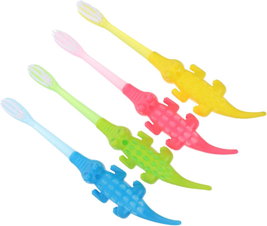 KOMBIUDA 8pcs Toothbrush with Tender Bristles for Ages Material Cartoon Design Soft Bristles for Comfortable Teeth Cleaning Ergonomic Handle for Comfortable Grip