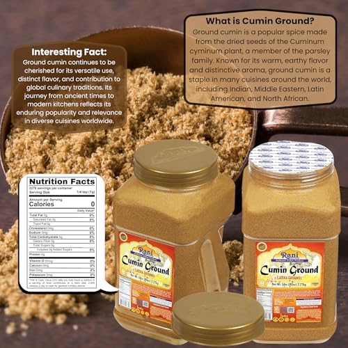 Rani Cumin (Jeera) Powder Spice 80oz (5lbs) 2.27kg Bulk PET Jar ~ All Natural | Vegan | Gluten Friendly | NON-GMO | Kosher | Indian Origin