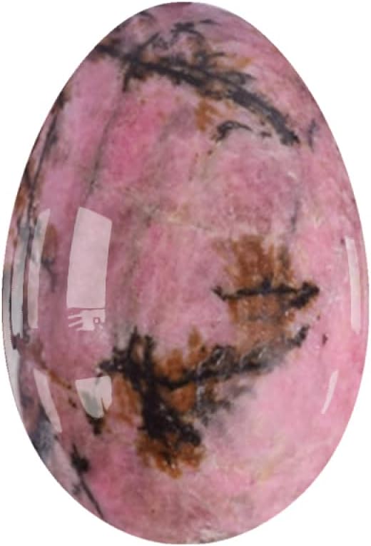 Undrilled Yoni Eggs Natural Real Jade Massage Egg for Women Kegel Exercise Feminine Massage Balls,Rhodonite,S-3x2cm