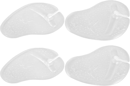 MAGICLULU Gel Metatarsal Pads for Thong Sandals, 4pcs Forefoot Cushions with Non-Slip Adhesive, Metatarsal Support Inserts for Women’s Sandal Toe Protection and Foot Comfort