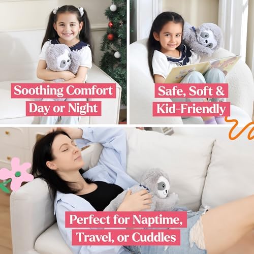 Lilly's Love Heatable & Coolable Lavender Scented Weighted Stuffed Animal - Microwavable Heatable Pad for Kids & Adults - Machine Washable Plushie - Calming Stuffed Animal for Anxiety