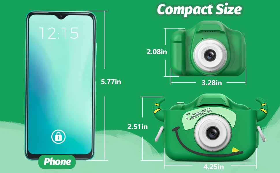 Goopow Kids Camera Toys for 3-8 Year Old Girls Boys,Children Digital Video Camcorder Camera with Cartoon Soft Cover, Best Chritmas Birthday Festival Gift for Kids - 32G SD Card Included