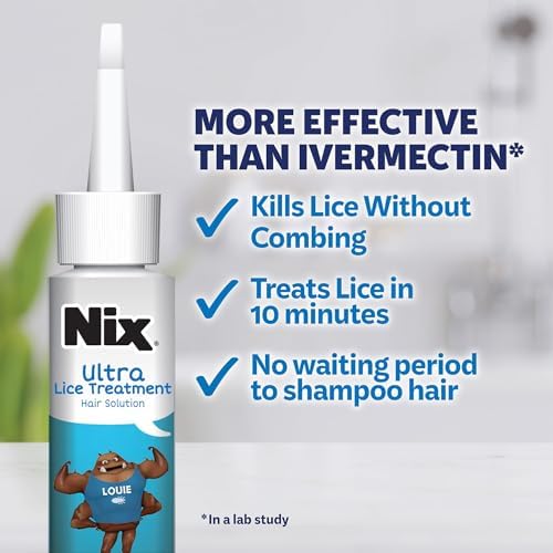 Nix Lice Treatment Hair and Home Kit, Ultra Hair Solution (3.4 Fl Oz), Home Defense Bedbug and Lice Killing Spray (5 Fl Oz)