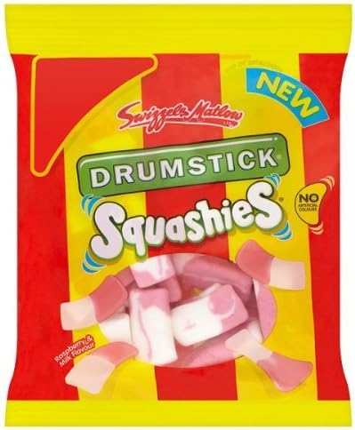 Swizzels Matlow Drumstick Squashies Raspberry & Milk Flavour 12X145G
