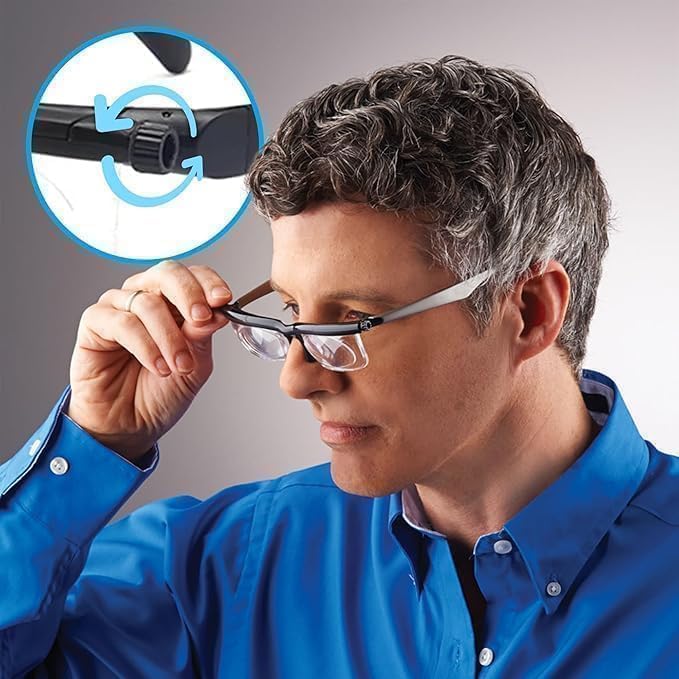 Adjustable Reading Glasses for Women and Men, Adjustable Glasses Dial Vision Perfect for Reading, Computer Use, and Daily Activities，Driving & Travel