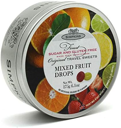 Simpkins Sugar & Gluten Free Mixed Fruit Travel Sweets x 3