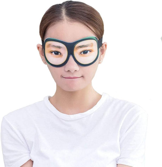 3D Funny Eyeshade Soft Sleep Eye Mask, Sleeping Breathable Blindfold with Adjustable Head Strap for Travel, Game, Party, Rest (Man)