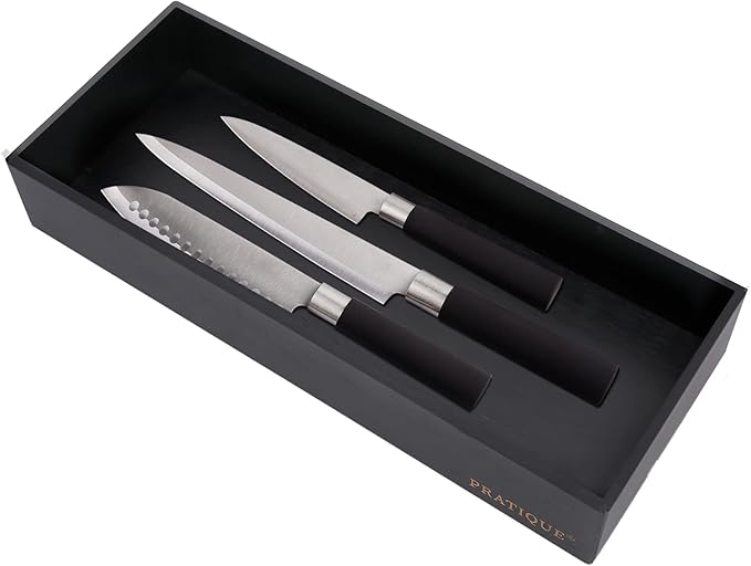 Bamboo Drawer Organizer - Kitchen Utensil Organizer Silverware Tray Cutlery Holderï¼Office Desk Supplies and Accessories,15 * 5.9 * 2.6,Black
