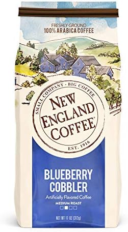 New England Coffee Variety Pack - Butter Pecan/Blueberry Cobbler/Hazelnut Creme, 11oz Bag (Pack of 3)