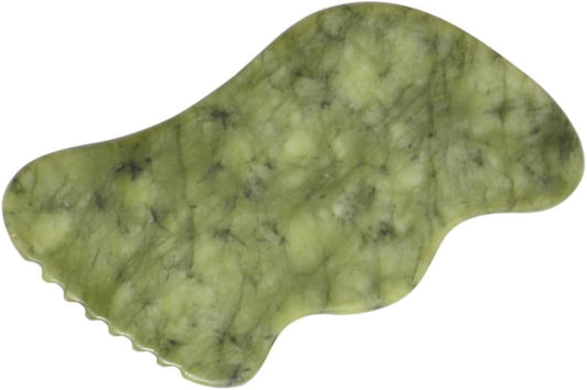 KOMBIUDA 1pc Jade Stone Scraping Massage Board for Men and Women Natural Gua Tool for Muscle Relief Facial Circulation and Relaxation and Easy to Carry for Daily Use