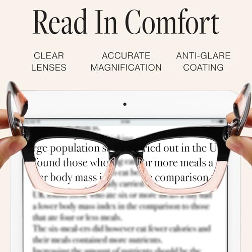 CCVOO 2.5 Style Reading Glasses for Women, Stylish Eyeglasses, Blue Light Readers for Women, Cheaters, (A1 Mix)