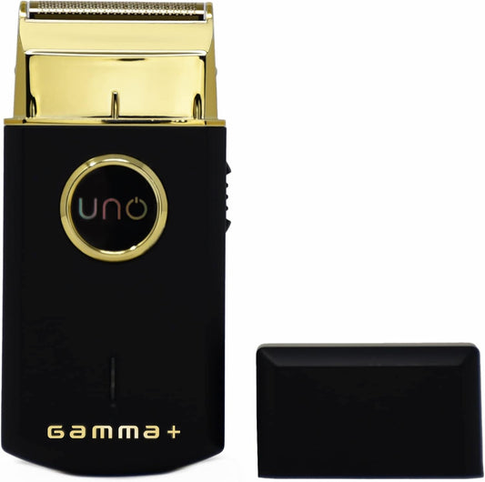 GAMMA+ Uno Mini-Sized Travel Cordless Mens Single Foil Shaver, Micro-USB Rechargeable for Shorter Facial Stubble, Black