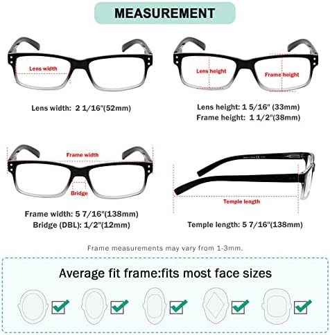 (Must Buy Both Eye) Black Clear-Right Eye +0.00 Reading Glasses with Different Strength for Each Eye