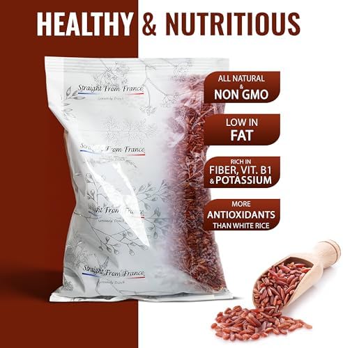Straight from France Genuinely French, Red Rice from Camargue, Good Alternative to Brown Rice and Italian Farro, Ideal in Rice Pilaf, Soups, Salads and Alongside Grilled Meats, 14.5 Oz