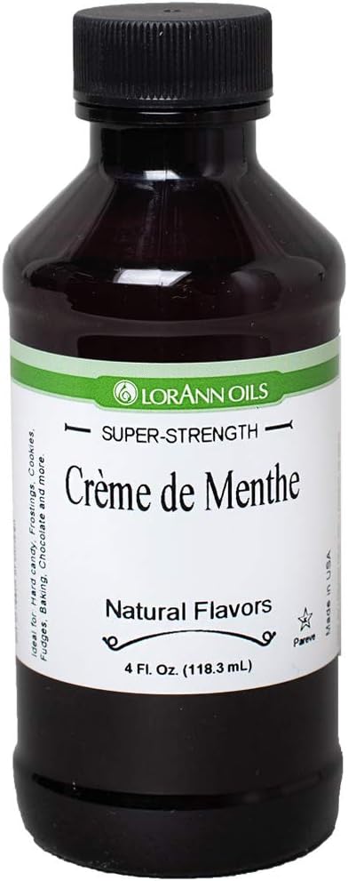 LorAnn Crème de Menthe SS, Natural Flavor, 4 ounce bottle