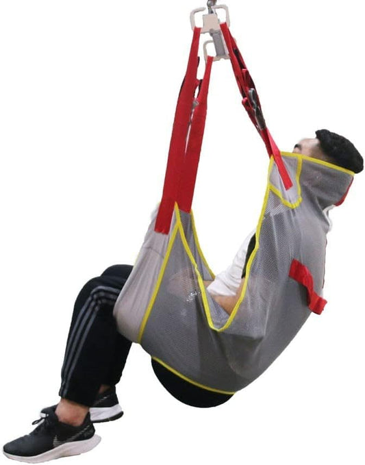 Full Body Mesh Sling,Patient Lift Sling, 507 lb Capacity, Lifting Aid Straps for Transfer,for Elderly, Bariatric, Nursing, Caregiver Large