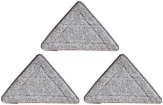 Didiseaon 3pcs Microfiber Triangle Mop Head Replacement Cloth, Washable Mop Pads for Home Cleaning of Hard Floors Tiles Laminate and Corners