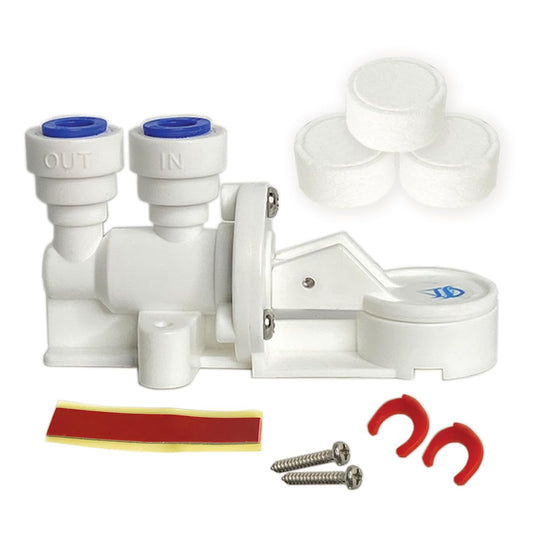 1/4", 3/8", or High Flow Leak Stop Valve, Automatic Water Shut Off Valve, Leak Detector, Leak Protection for Reverse Osmosis to Full Flow Under Sink Water Filters (1/4" 1-Pack)