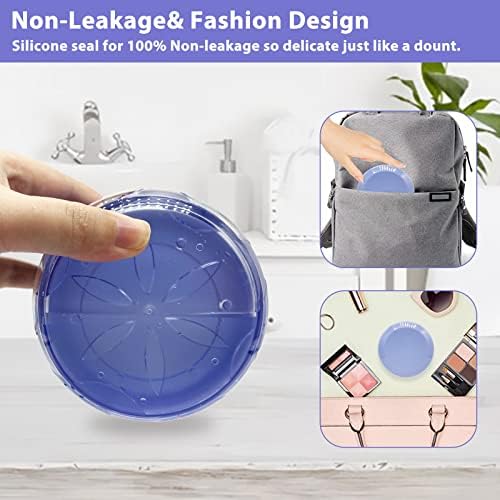 Denture Box Leak-Proof Dental Retainer Case, Portable Denture Bath with Mirror, Removal Tool and Extra Storage Layer, Denture Case Perfect for Traveling and Daily Use (Purple)