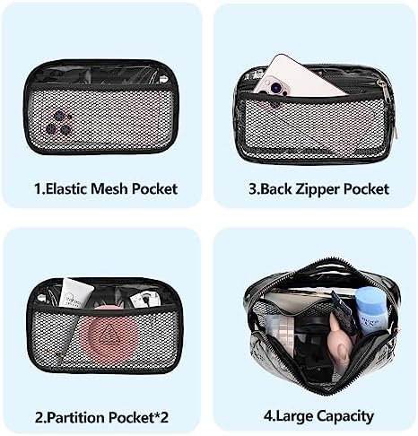 VOROLO Fanny Pack For Women And Men Crossbody Bag Belt Bag with Adjustable Strap Graduation Gifts Clear Grey-1