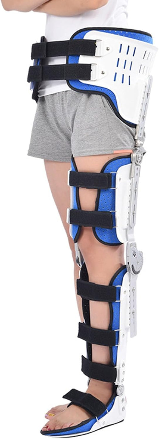 Orthopedic Hip Brace Hinged Adjustable Hip Knee Ankle Foot Orthosis Braces, with Walking Boots for Hip Fracture Rehabilitation Equipment,Left,Left